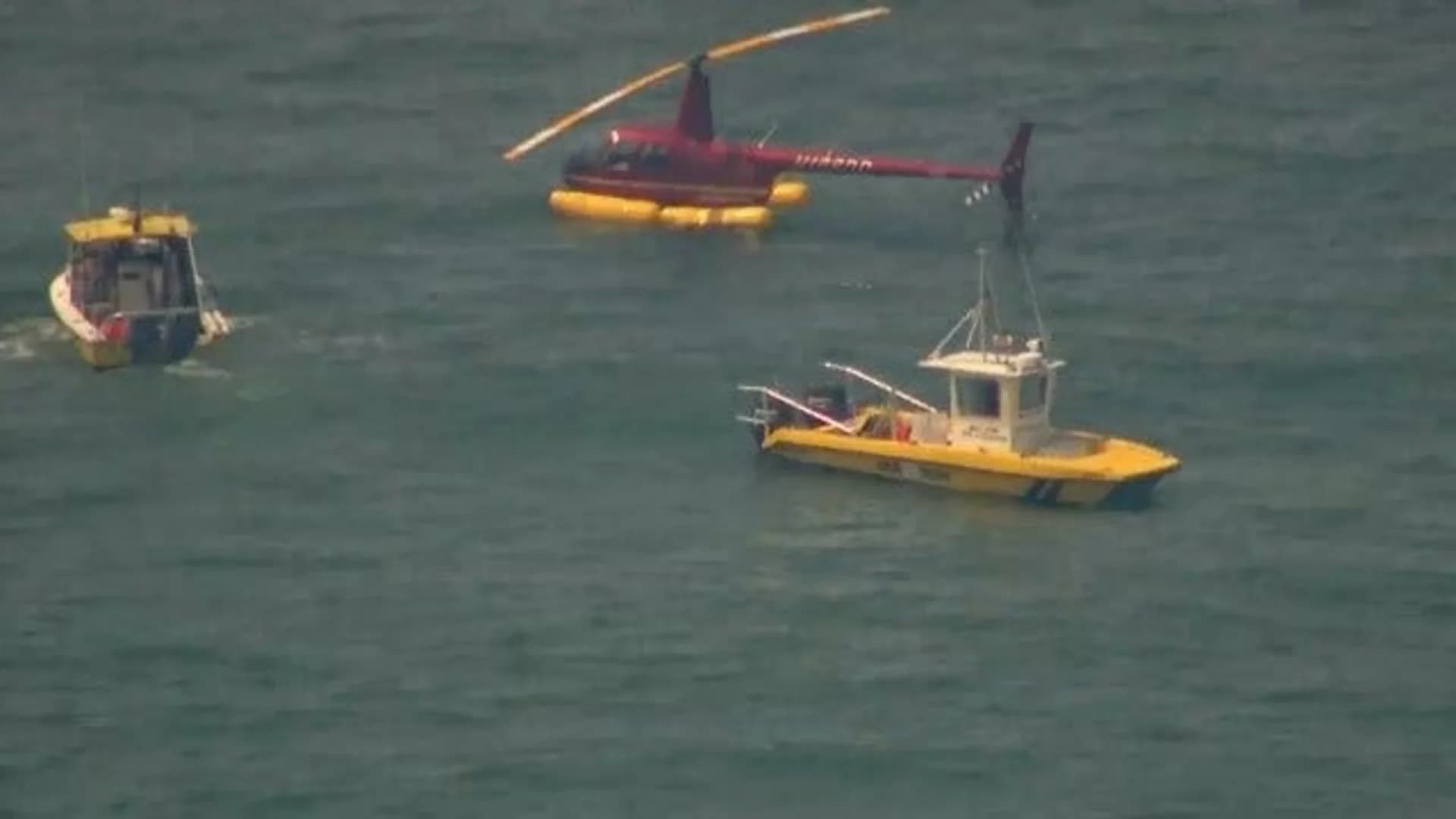 Photos: Chopper makes hard landing at Gilgo Beach