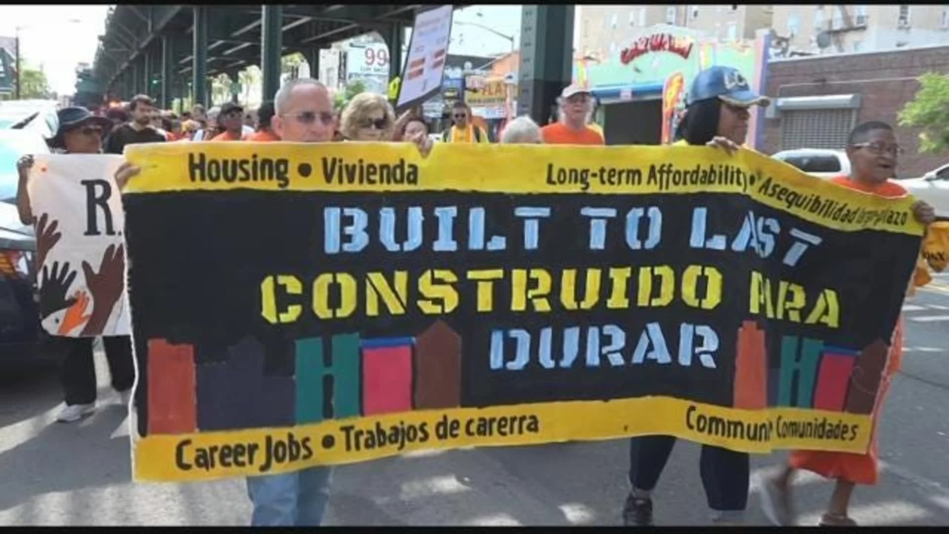 Hundreds march against rezoning plans for Jerome Ave.