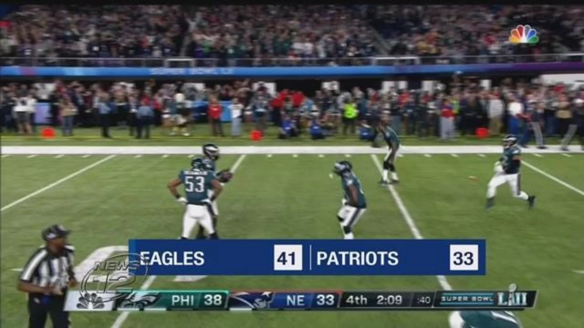 Foles, Eagles outshoot Patriots for 1st Super Bowl, 41-33