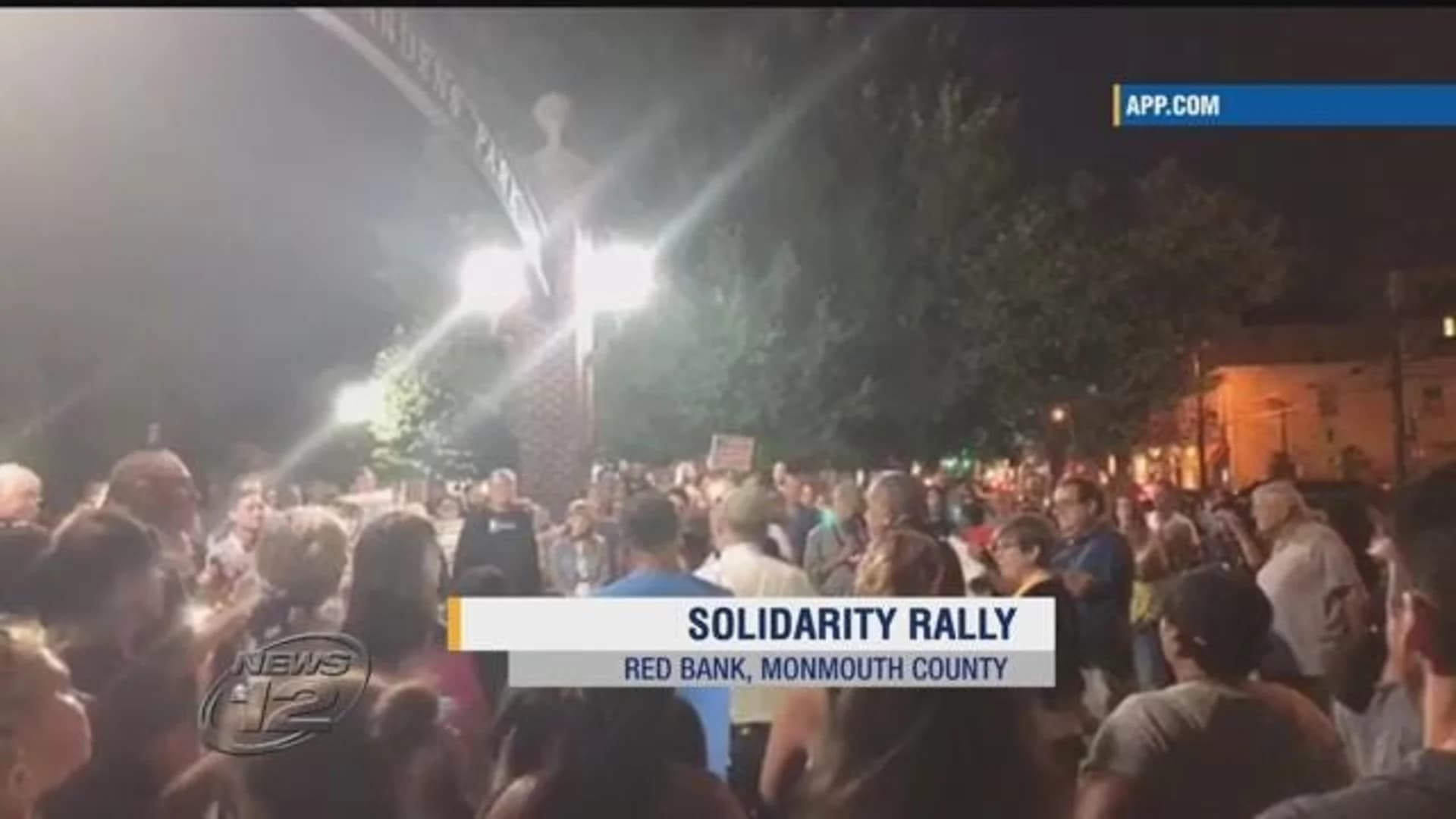 Hundreds rally at Riverside Garden Park against white nationalist demonstrations