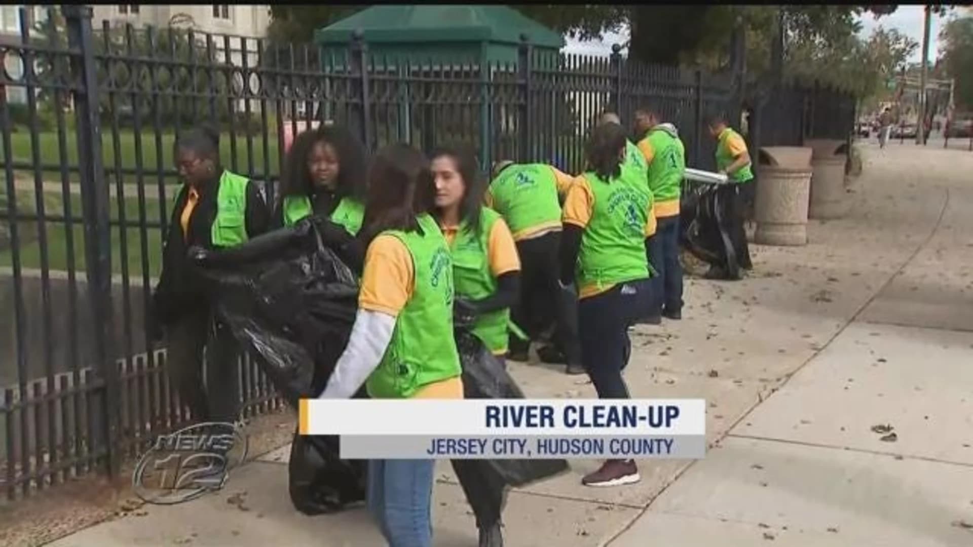 Student volunteers gather to pick up trash alongside NJ colleges