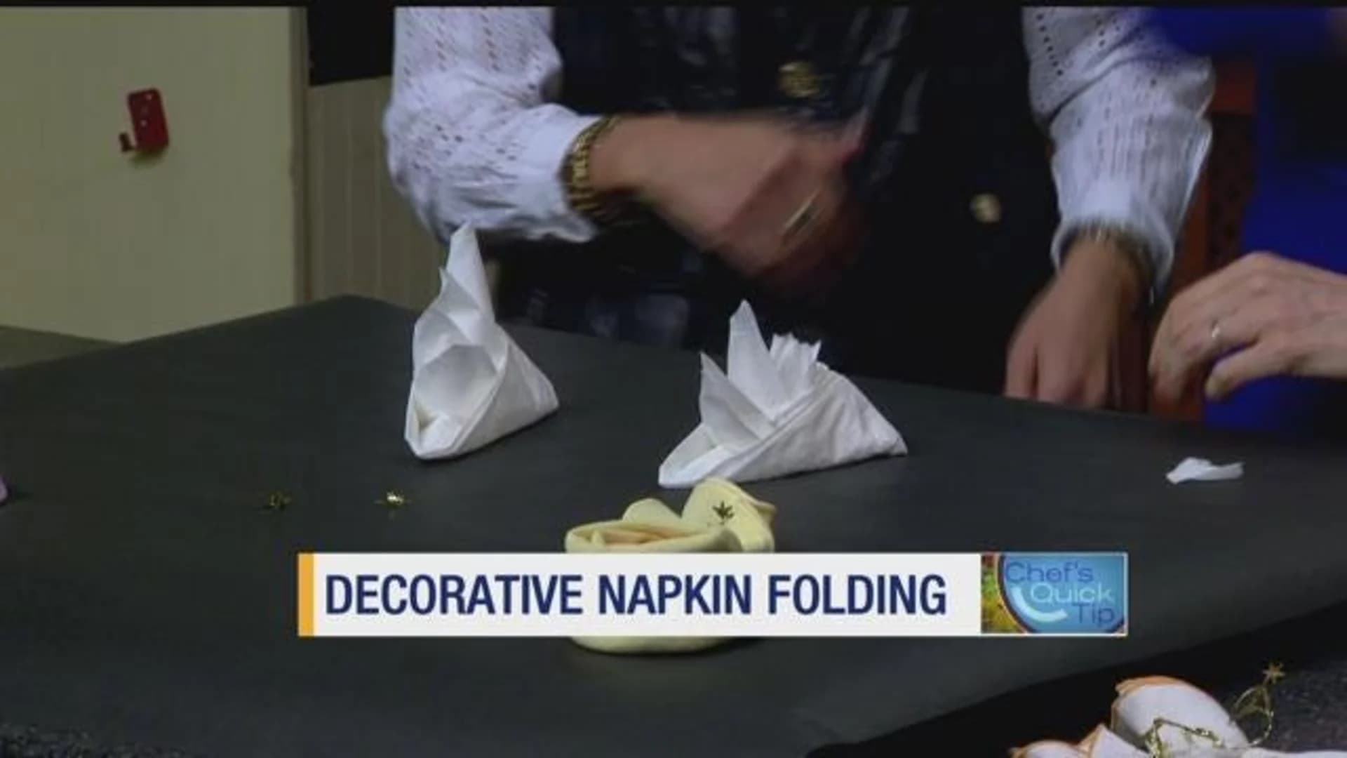 Quick Tips: Folding decorative napkins