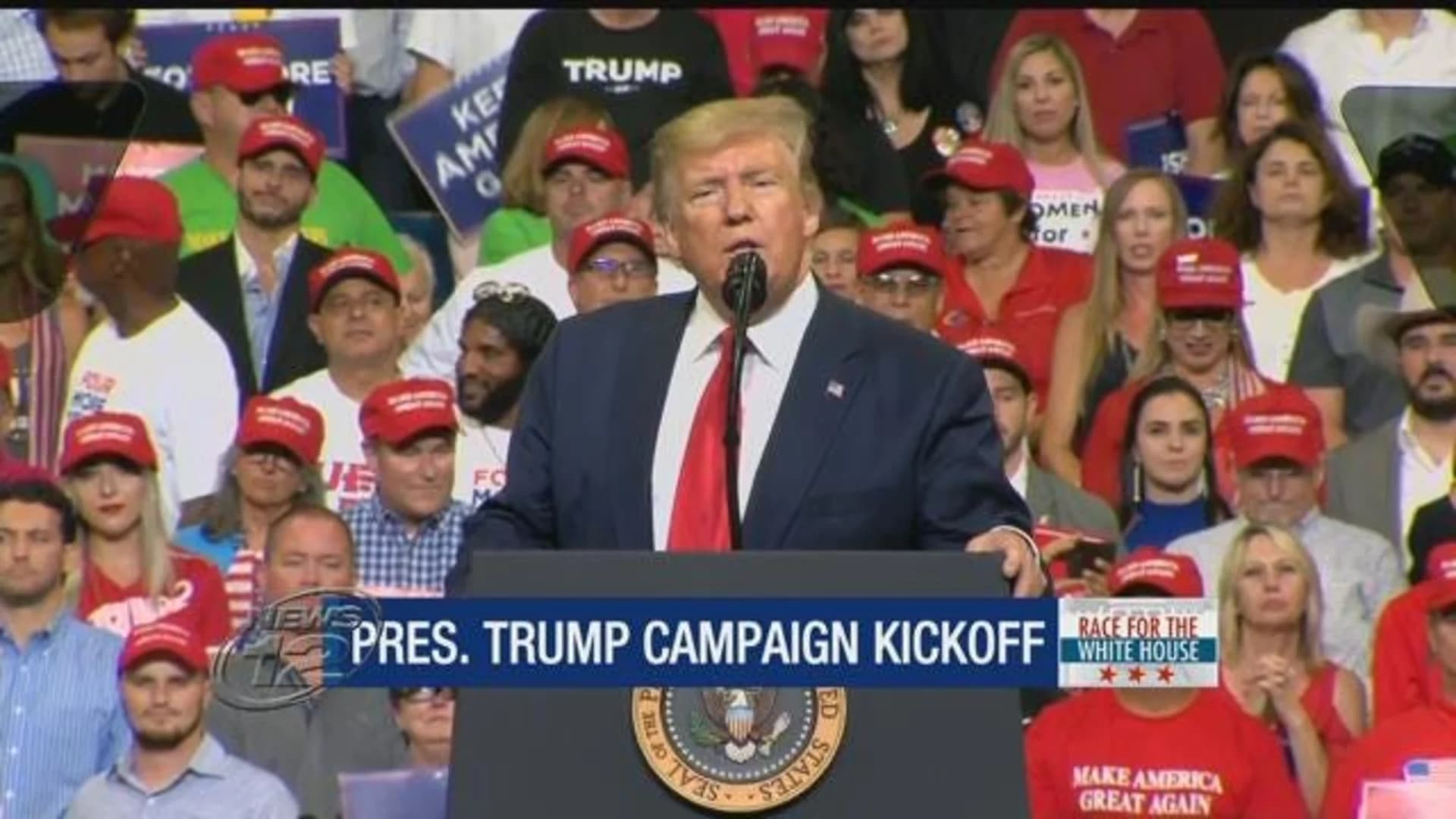 Trump kicks off 2020 campaign at Orlando rally