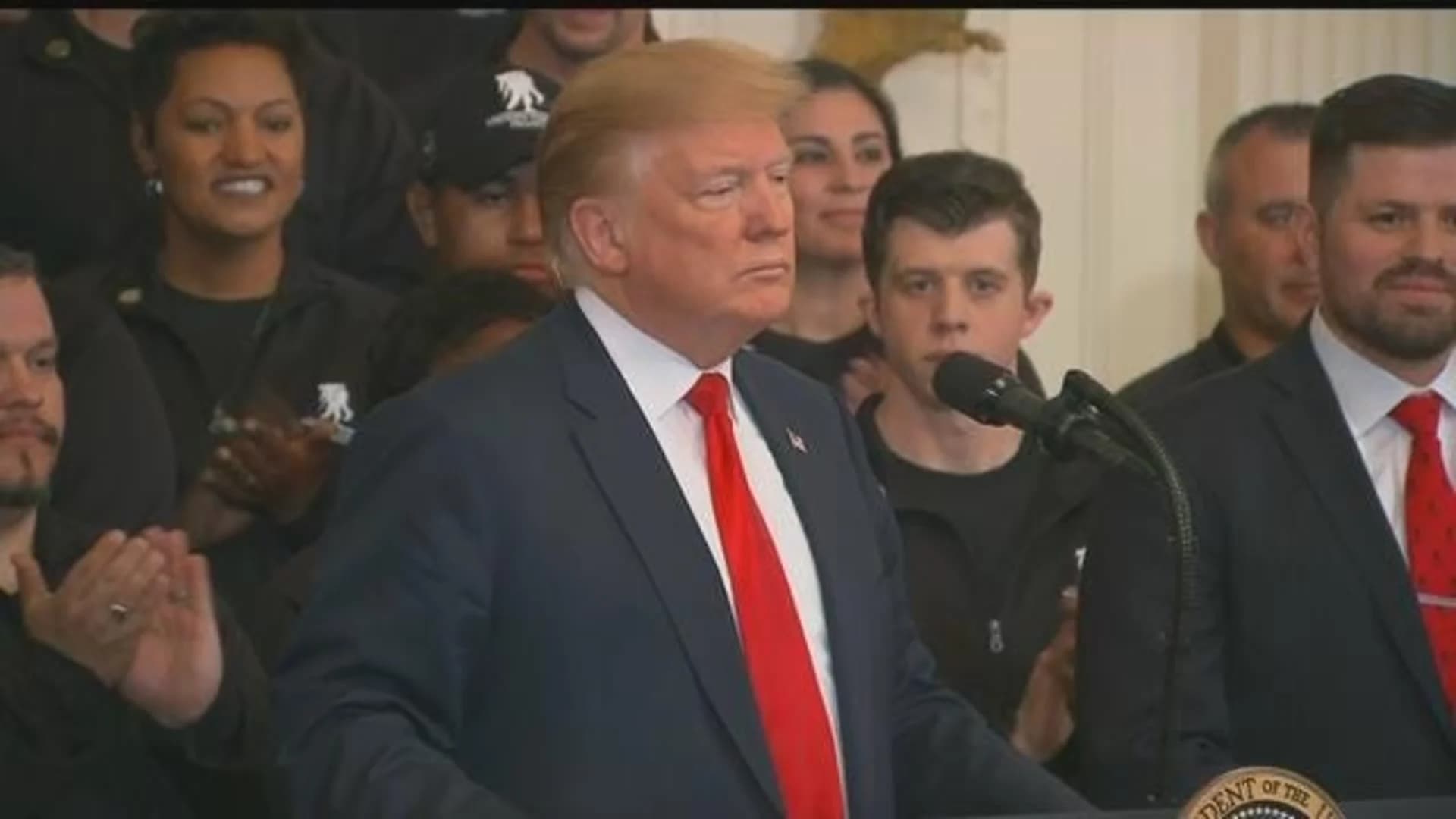 President Trump speaks at Wounded Warriors ceremony following news conference on Mueller report